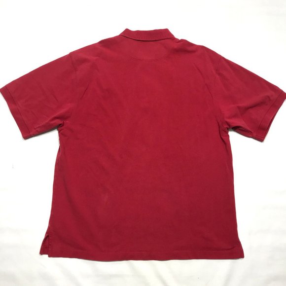 Lot of 2 (Red, Tan) Vintage 90s AM Player Combed Cotton Golf Polo Shirt Mens XL - Picture 5 of 6
